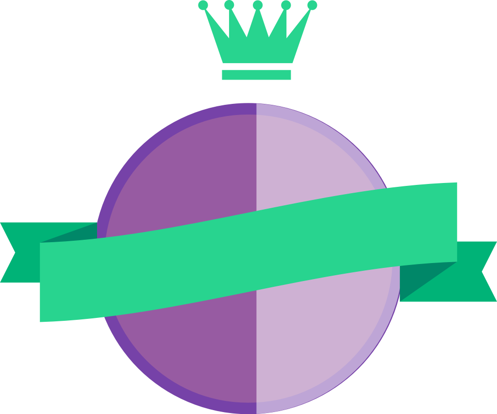 Badge with ribbon vector