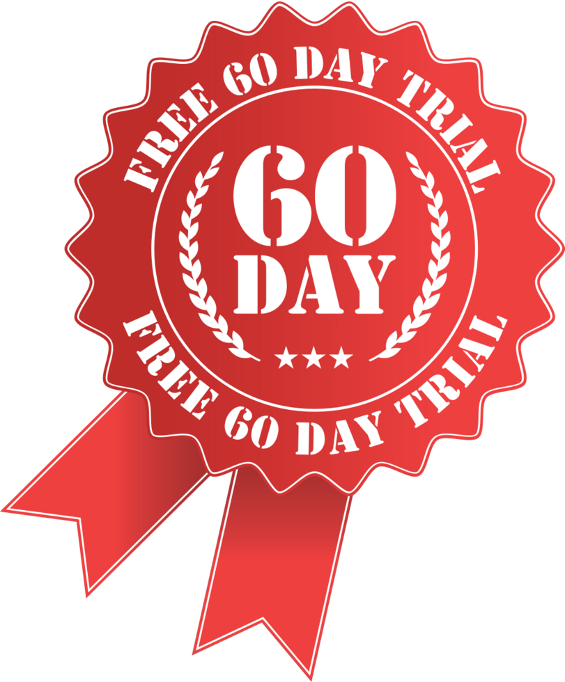 Free 60 days trial badge vector