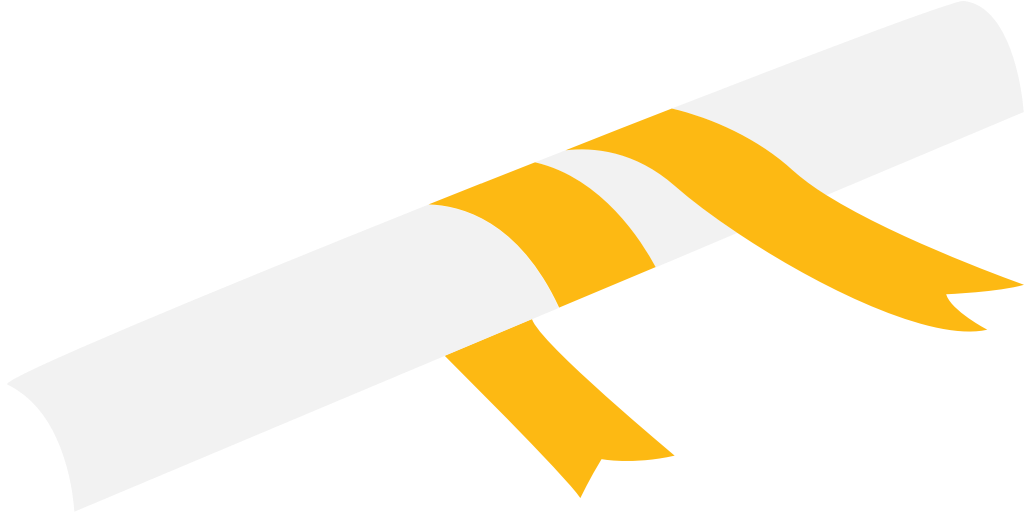 Scrolled paper with ribbon vector