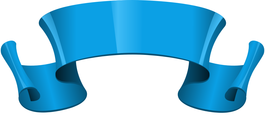 Blue realistic ribbon vector