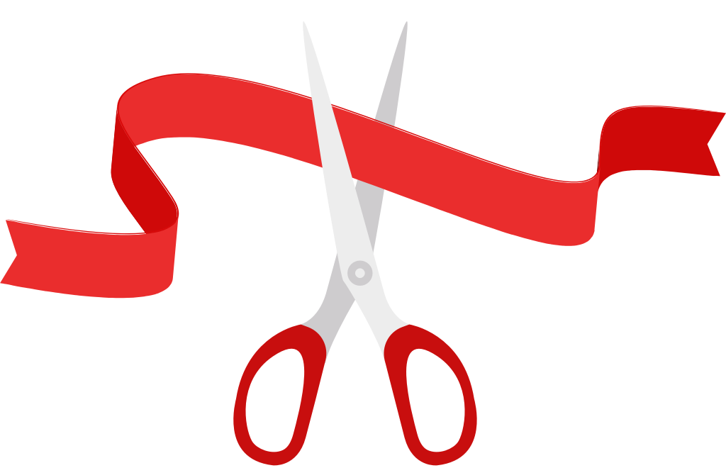 Ribbon cutting vector