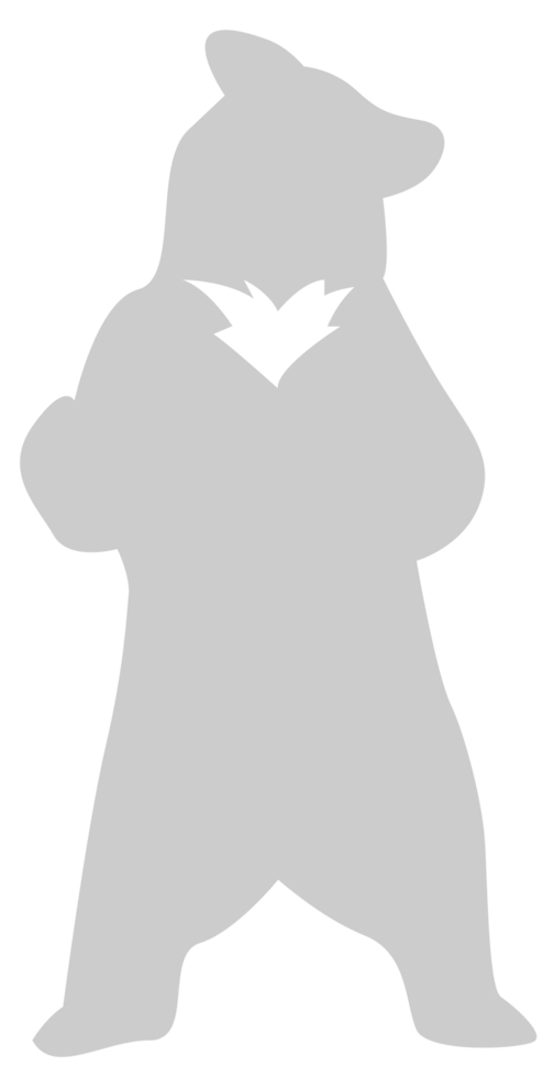 Bear standing vector