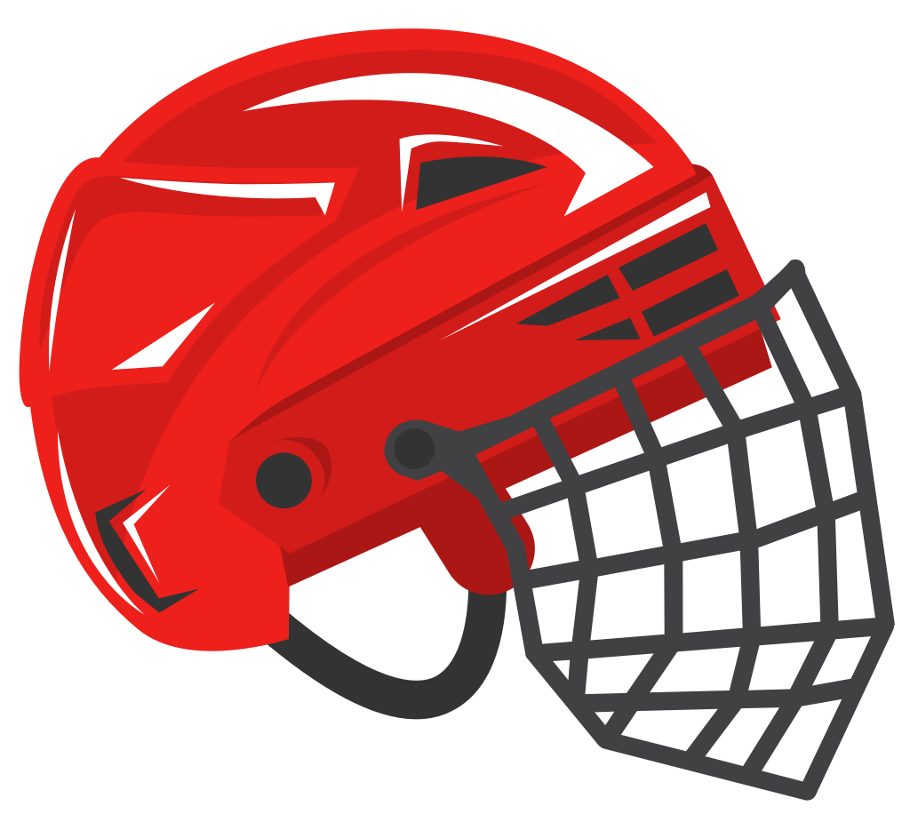 casco de hockey vector