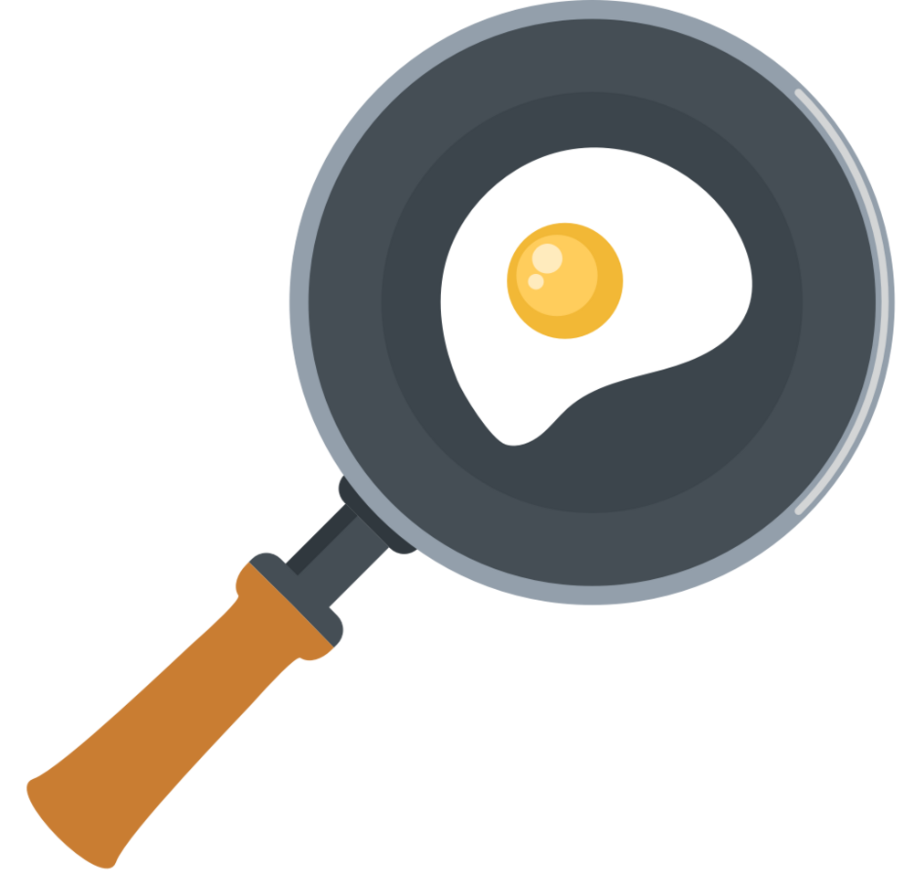 Egg in Frying Pan vector