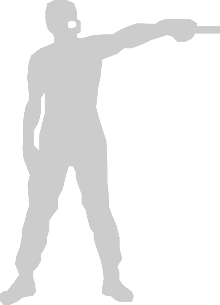 Crime in action holding gun vector