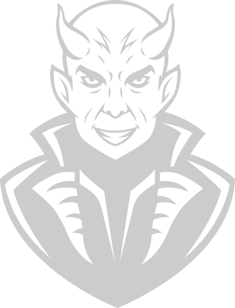 Devil half body vector