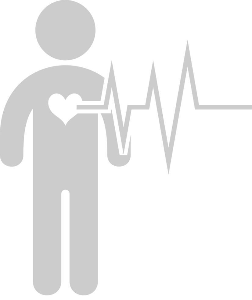 Heartbeat human pictogram vector