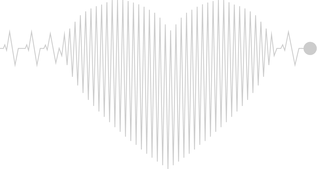 Heartbeat create heart shape vector