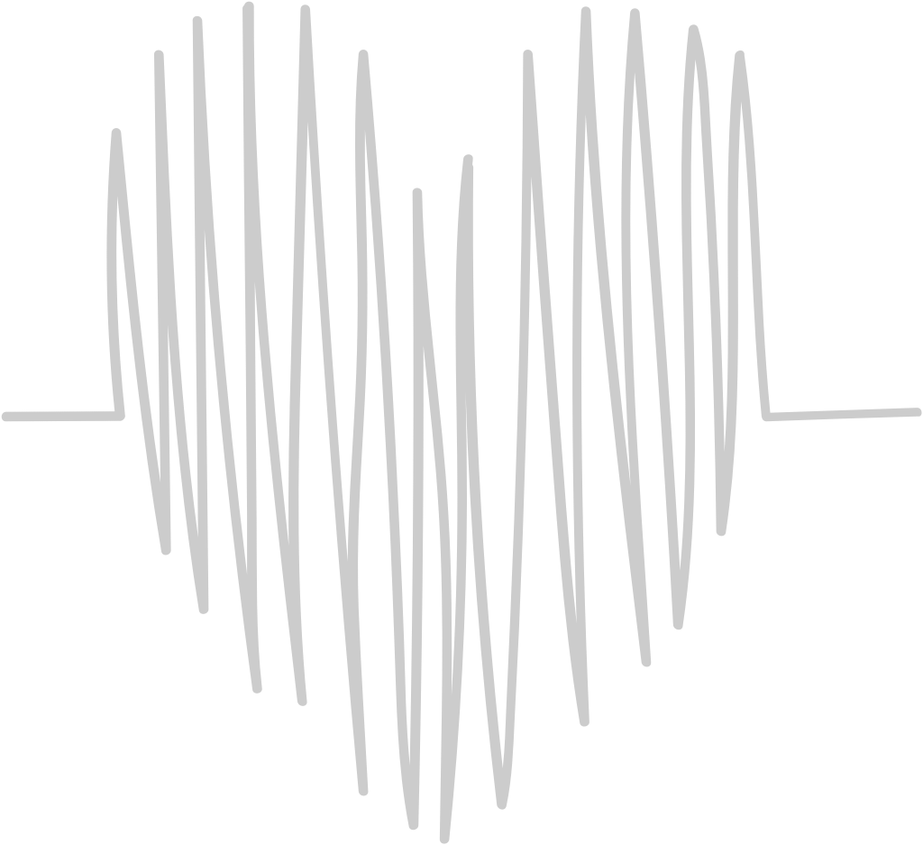 Heartbeat create heart shape vector