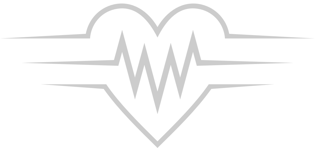Heartbeat shape heart outline vector