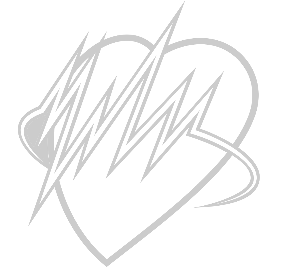 Heartbeat shape heart outline vector