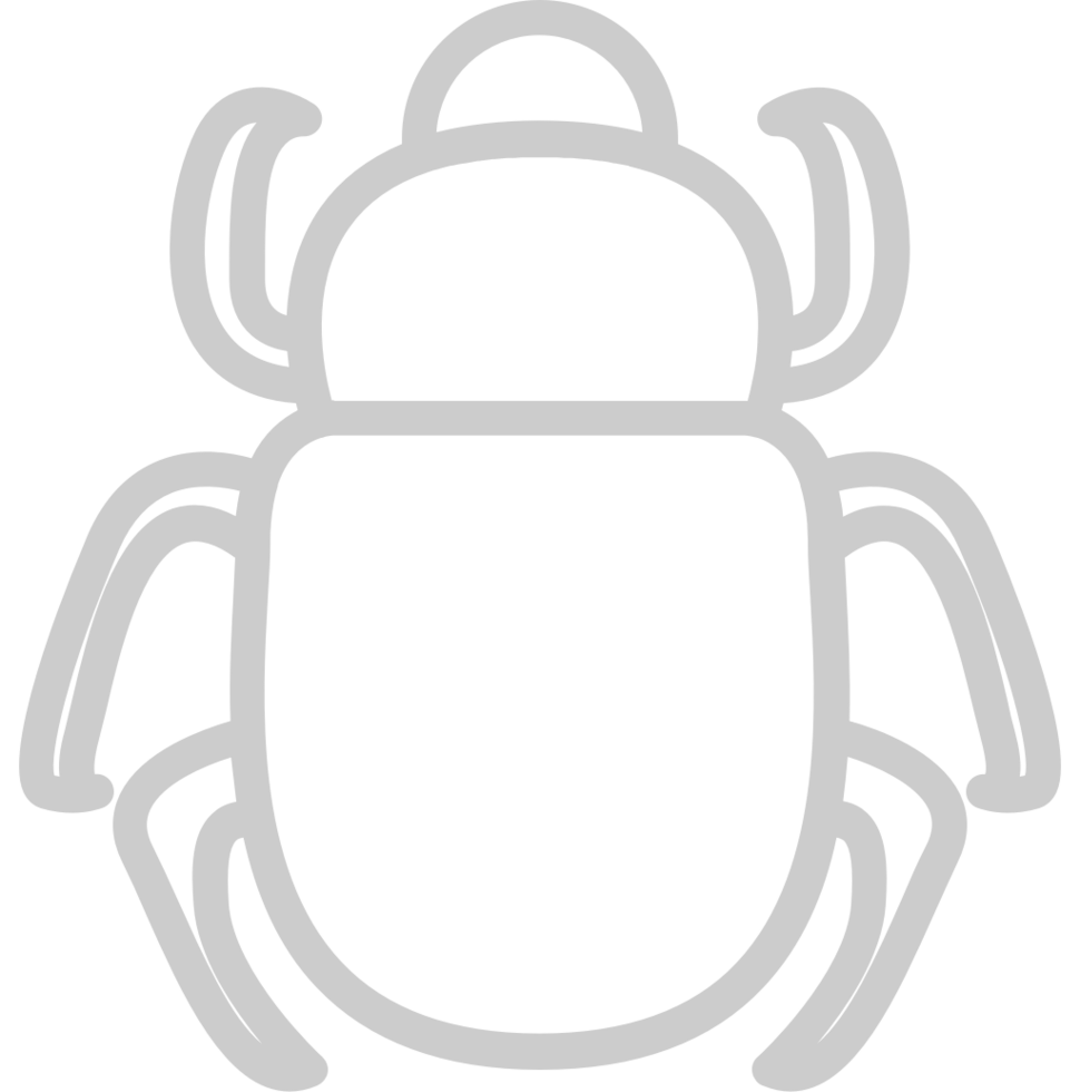 Egypt scarab outline vector