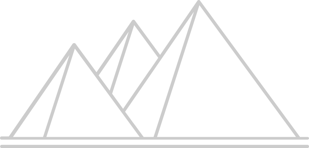 Egyptian pyramids outline vector
