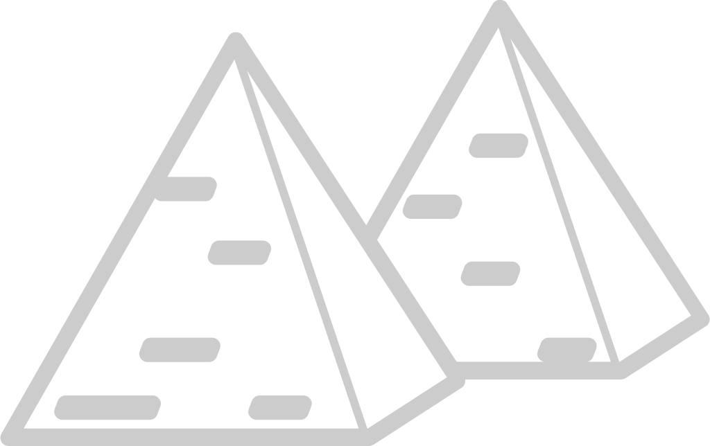 Egyptian pyramids outline vector