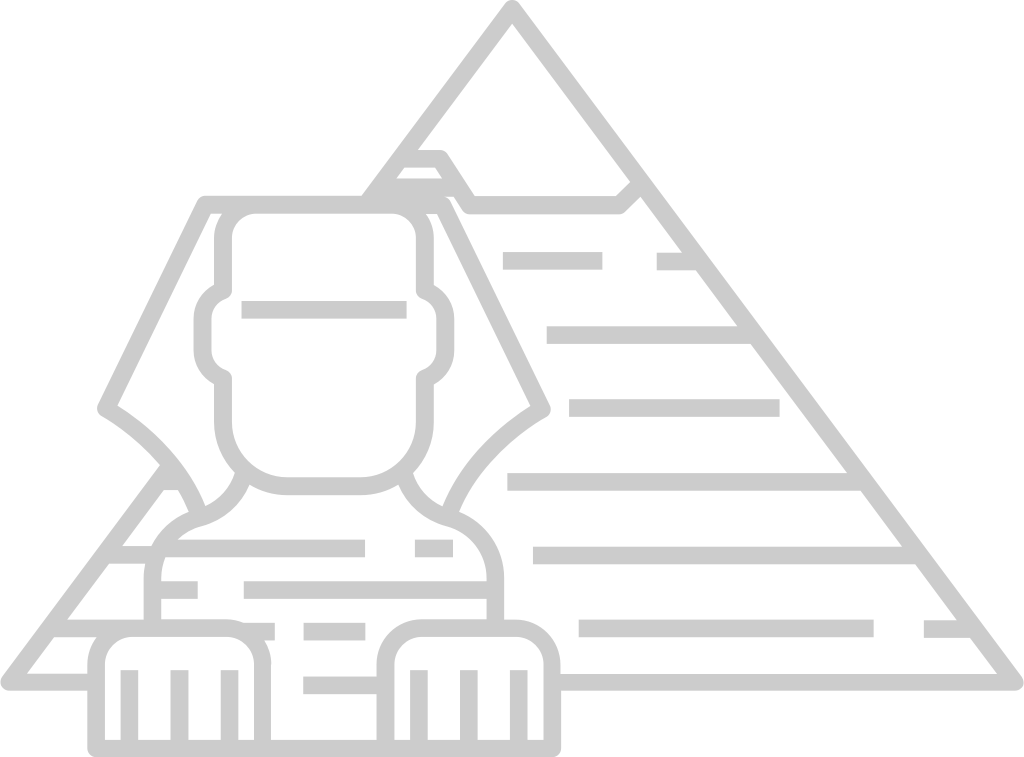 Egyptian pyramids outline vector