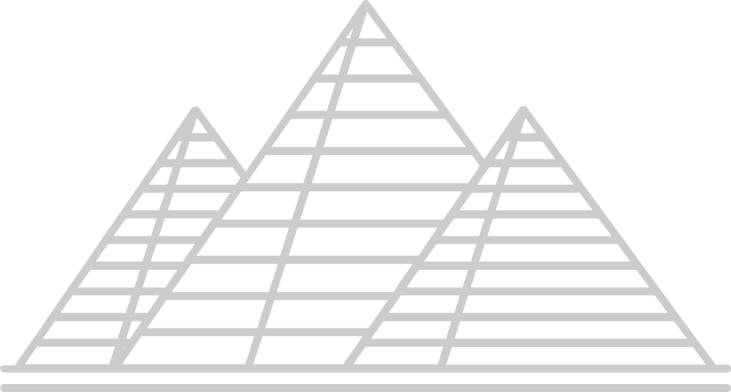 Egyptian pyramids outline vector