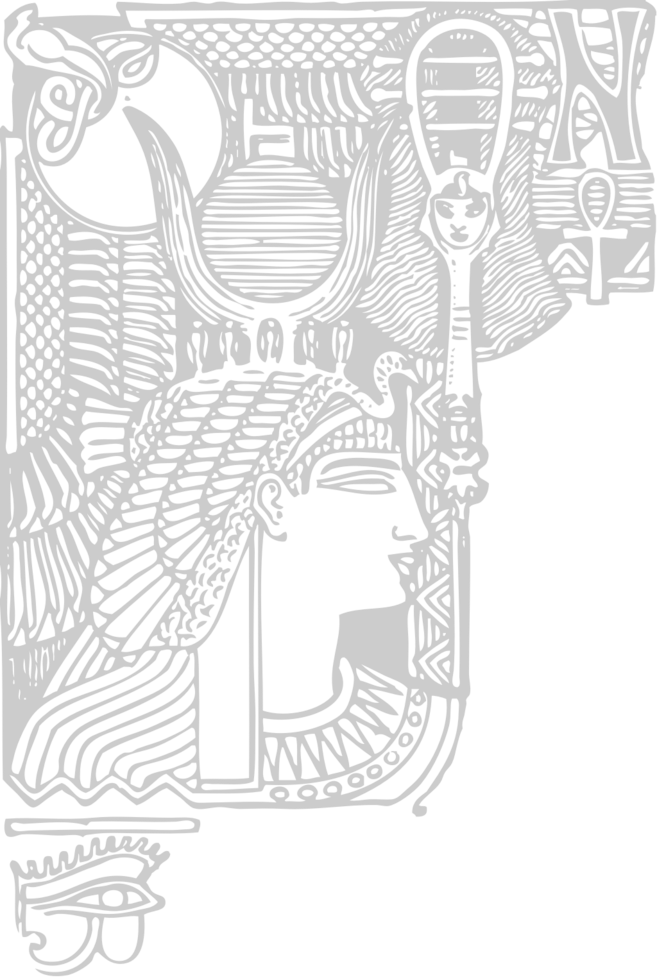 Egypt border frame skecth vector