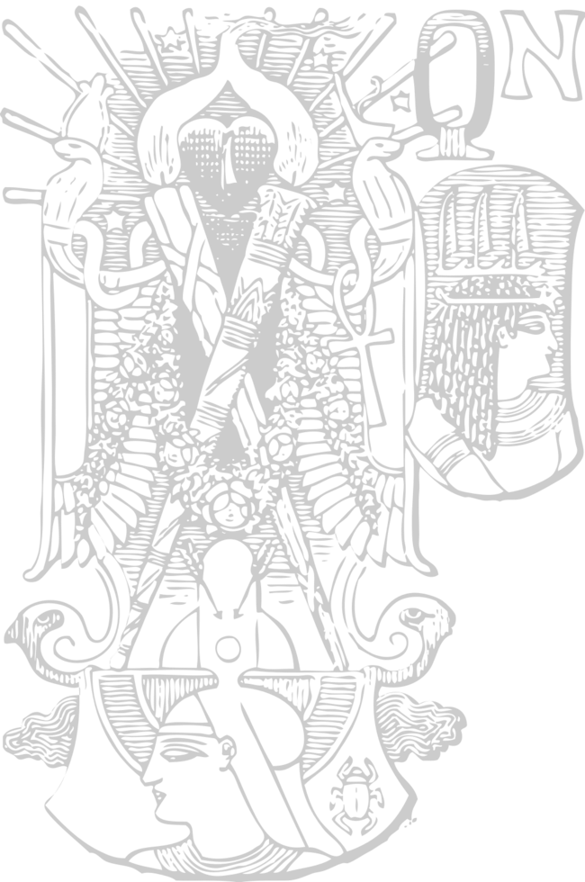 Egypt border frame skecth vector