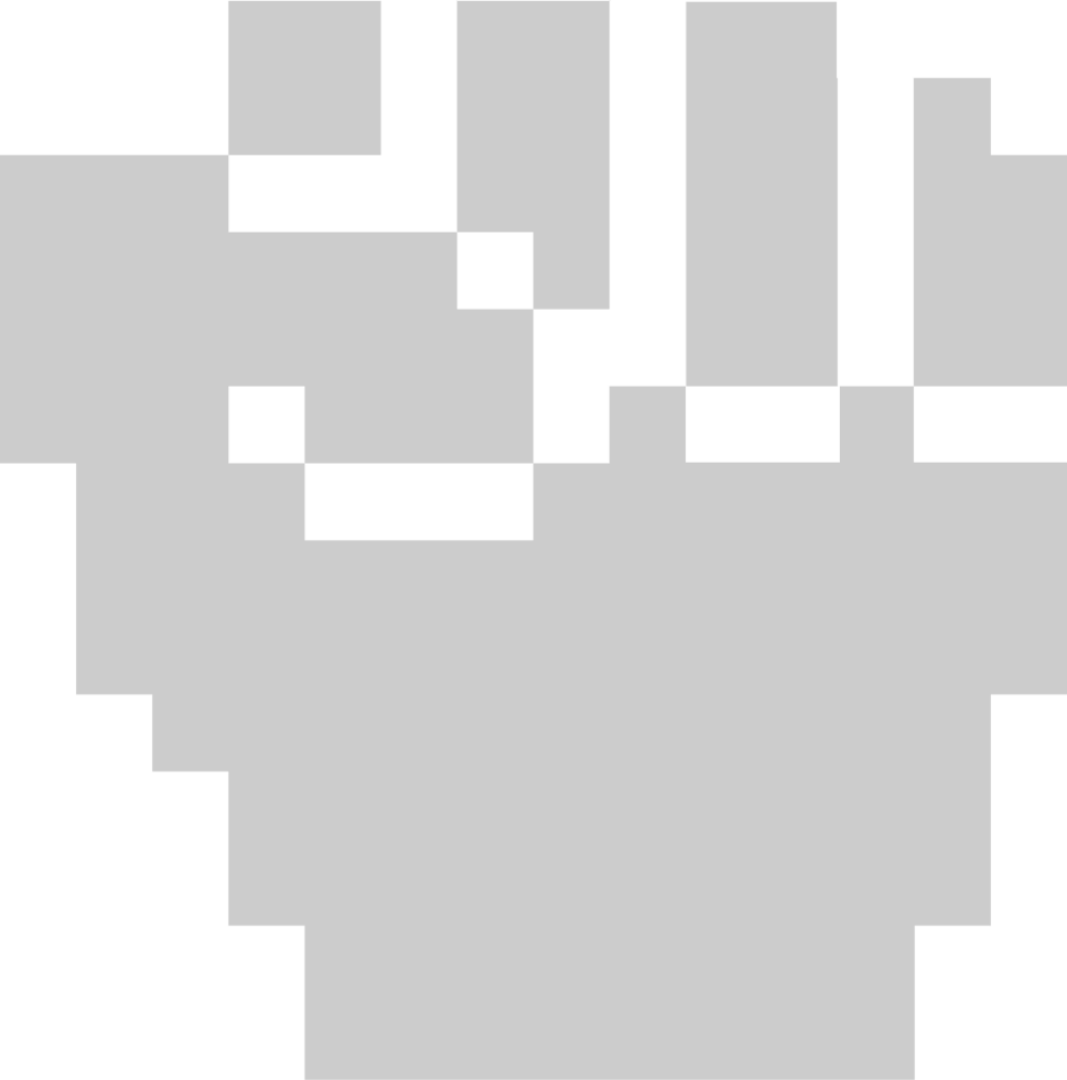 Fist pixelate vector