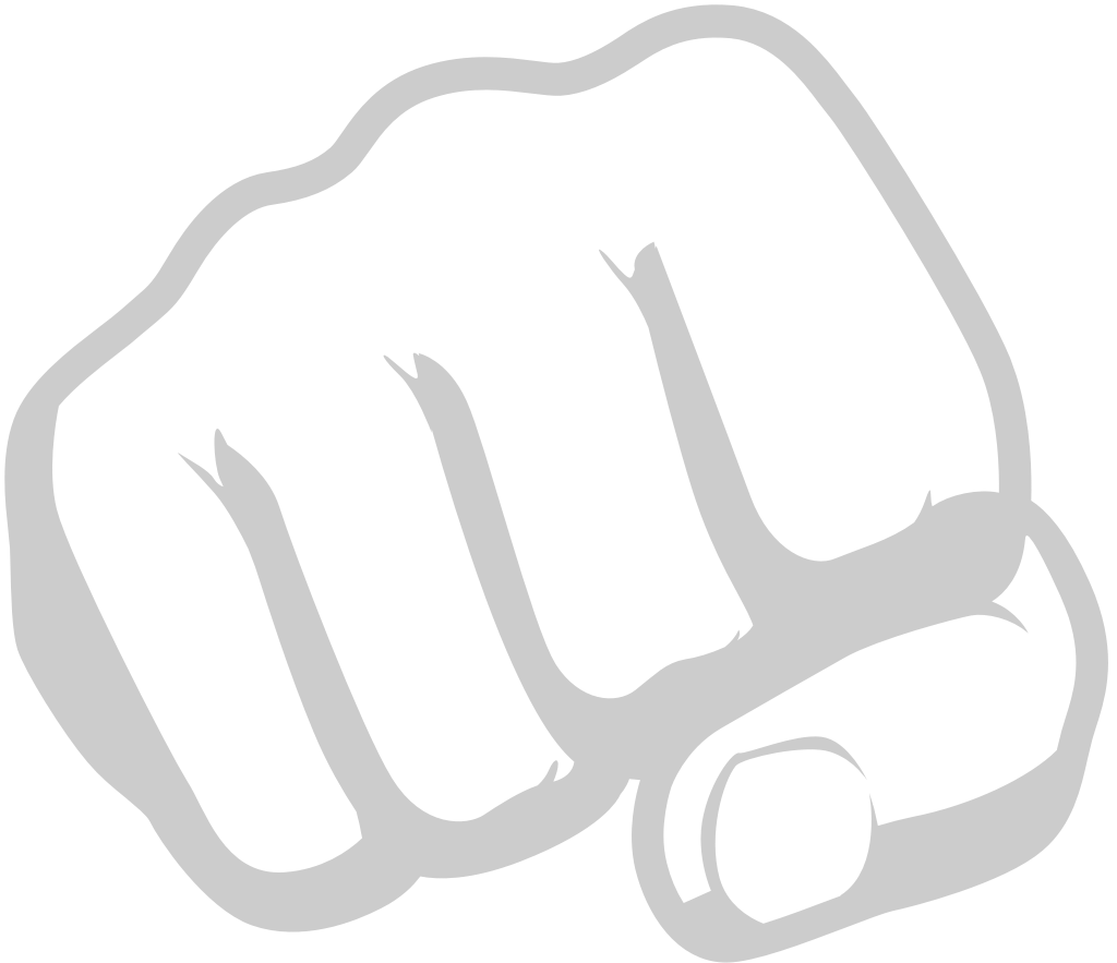 Fist outline cartoon vector