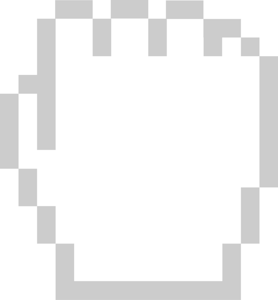 Fist outline pixel vector