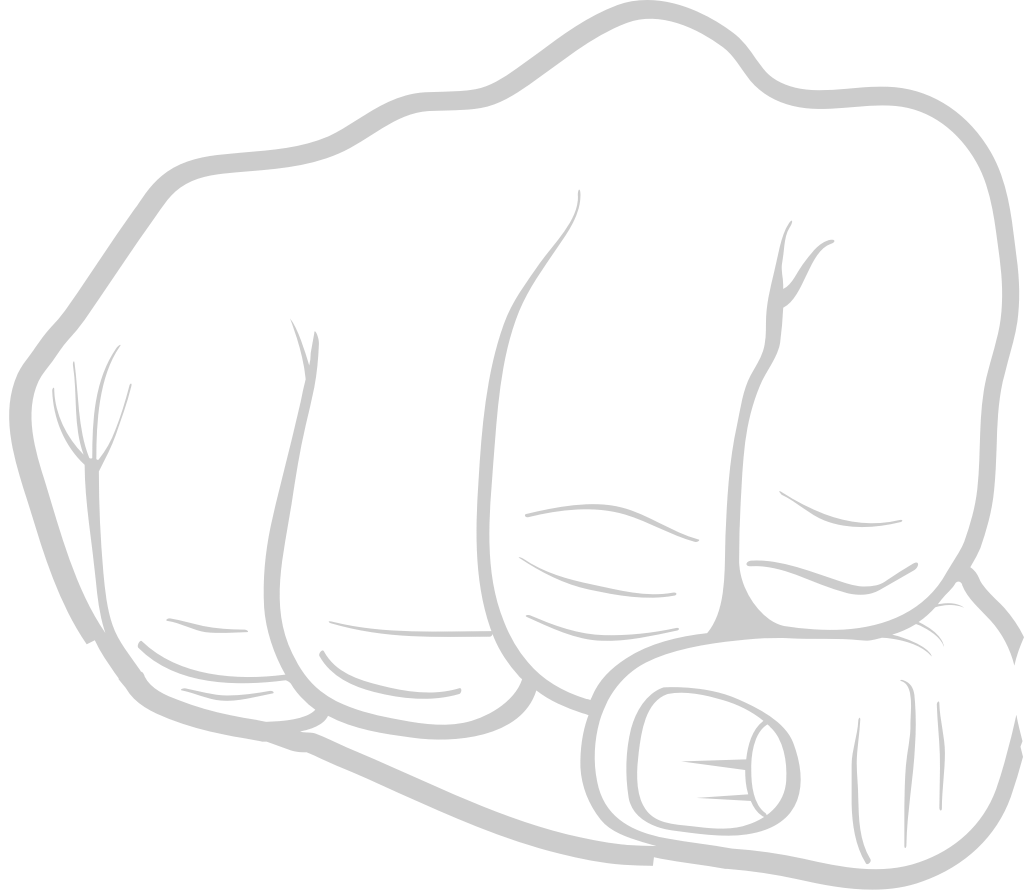 Fist outline  vector