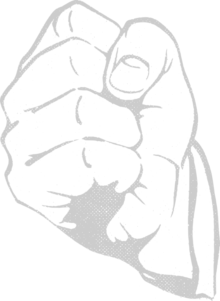 Fist outline  vector