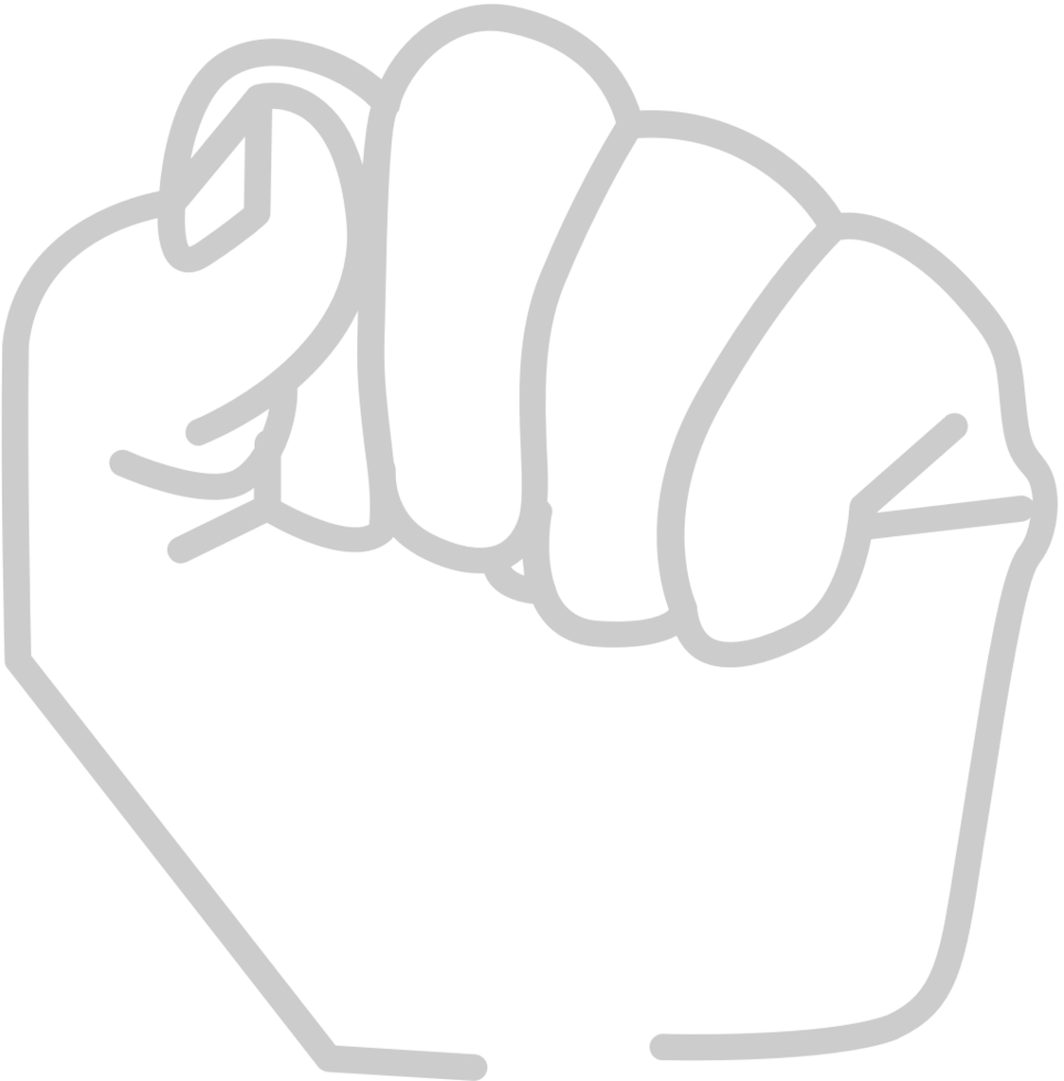 Fist outline  vector