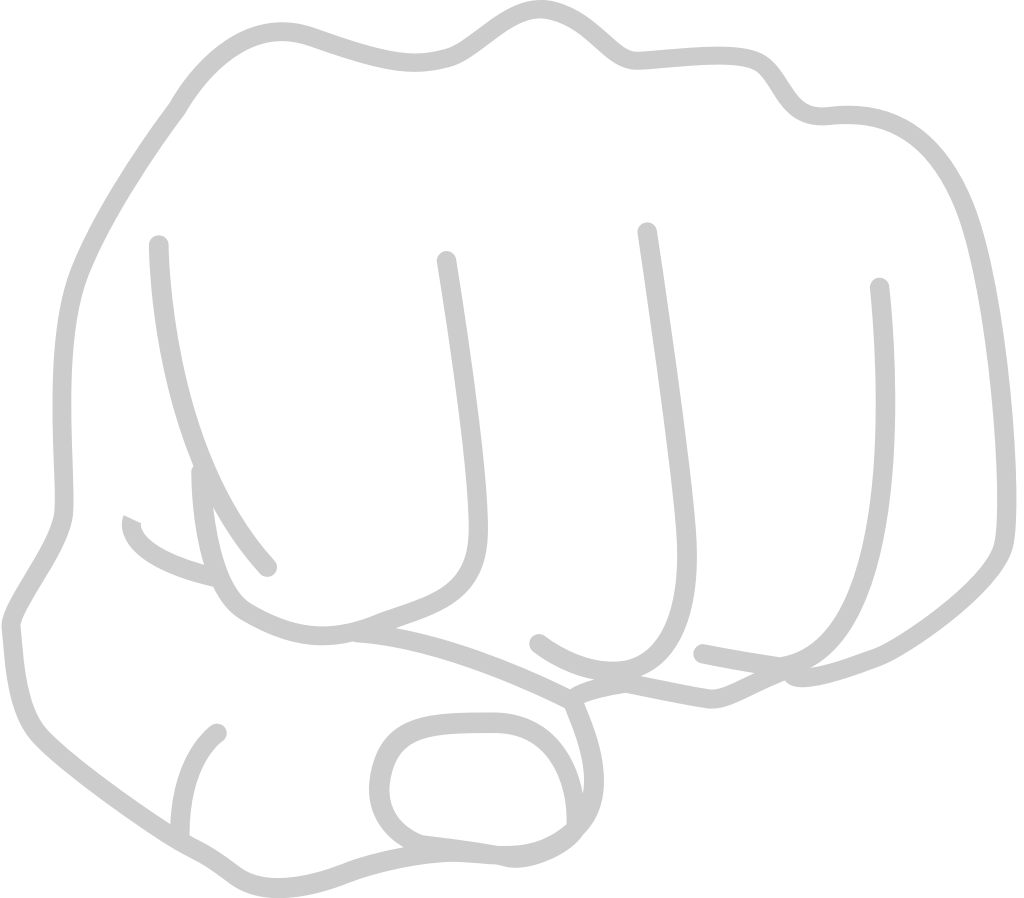 Fist outline  vector