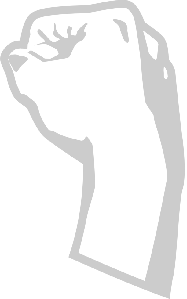 Fist outline raise vector