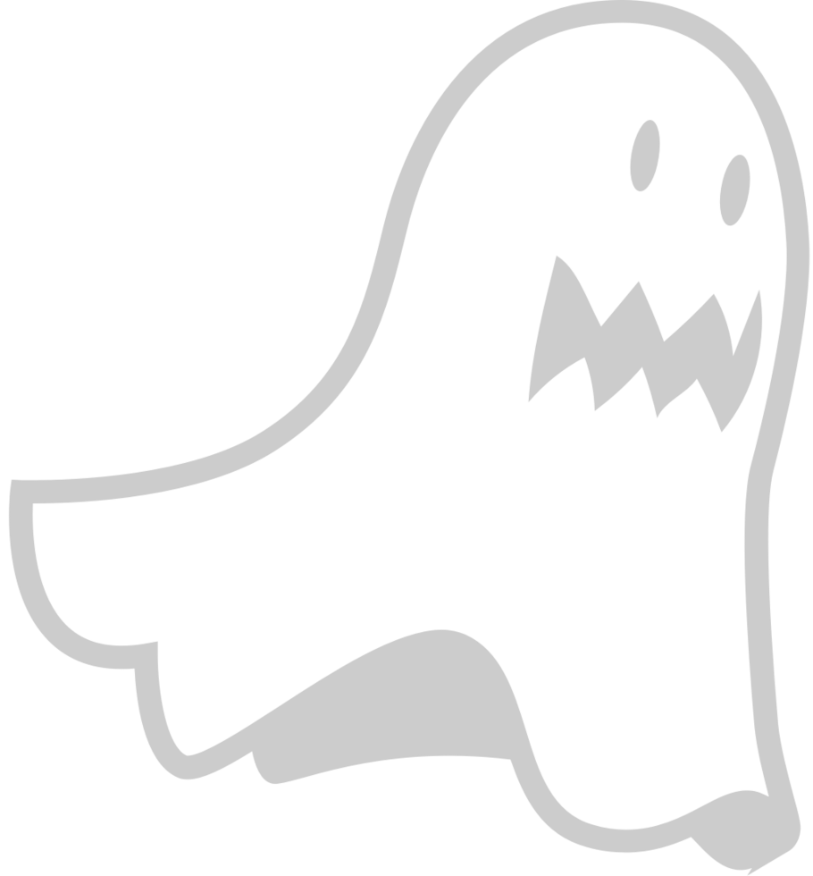 Ghost outline vector