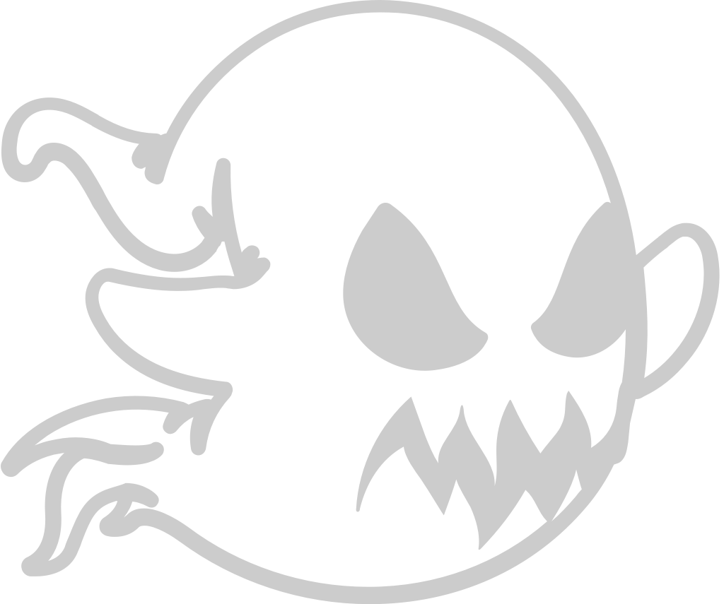 Ghost outline vector