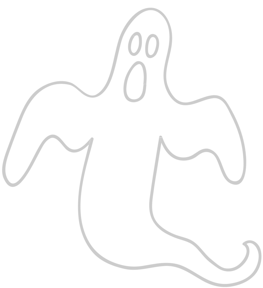 Ghost outline vector