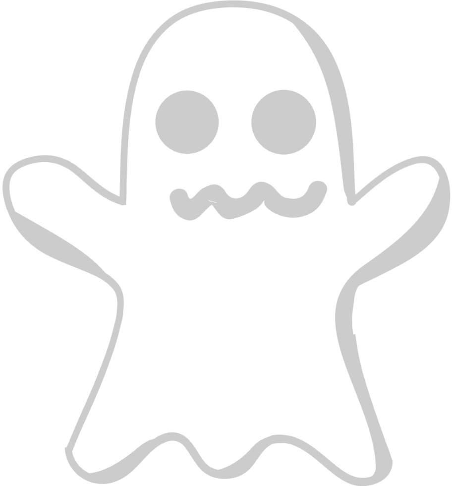 Ghost outline vector