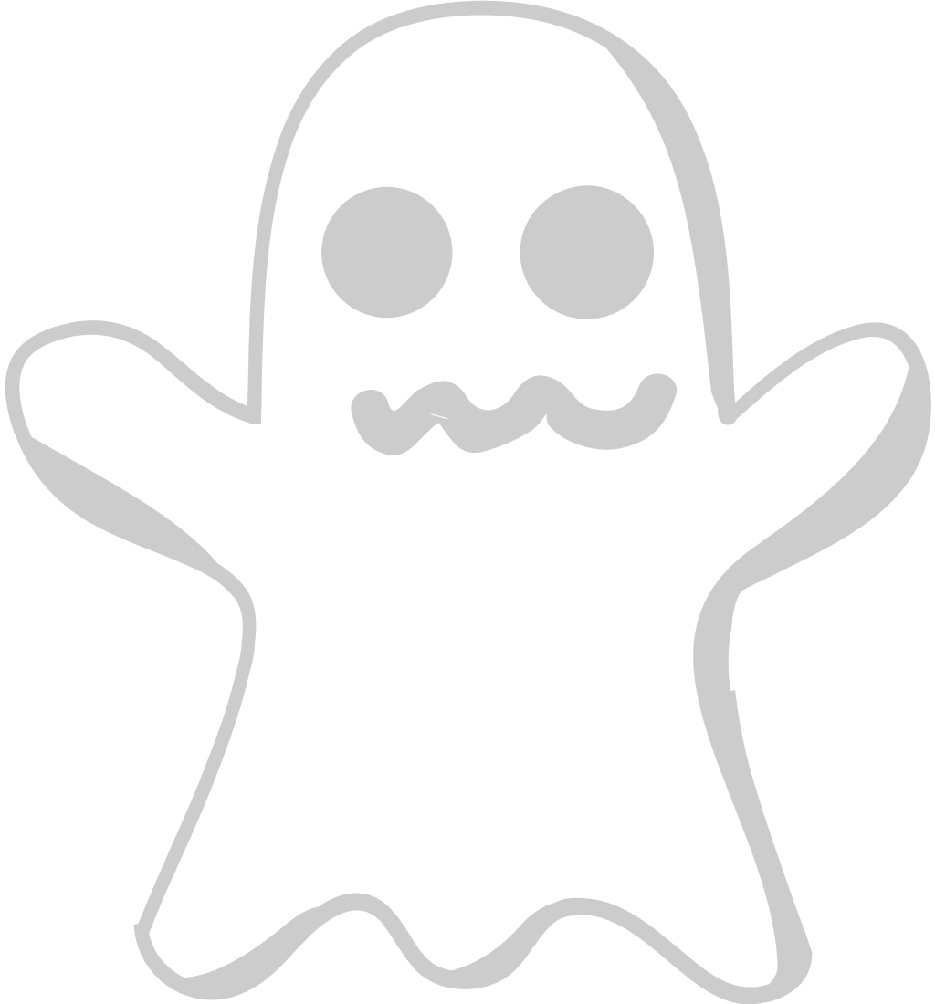 Ghost outline 36659611 Vector Art at Vecteezy