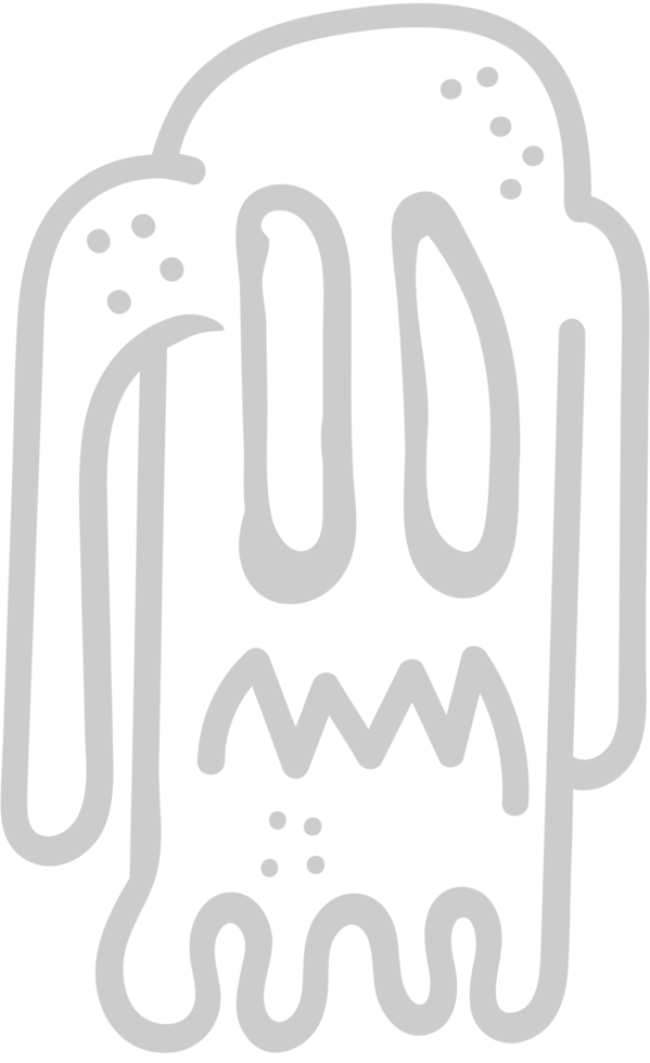 Ghost outline vector