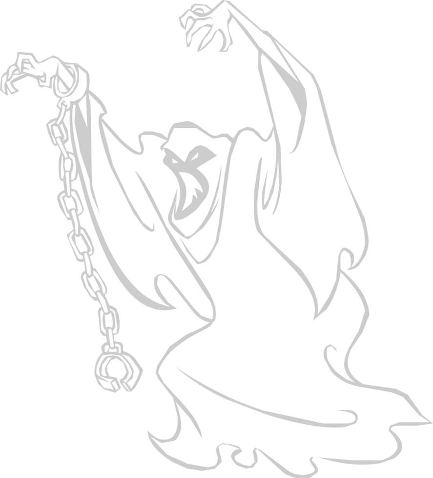 Ghost outline vector