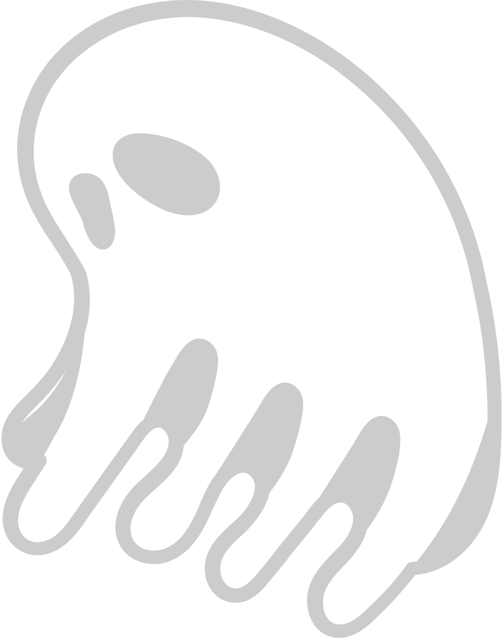 Ghost outline 36659623 Vector Art at Vecteezy