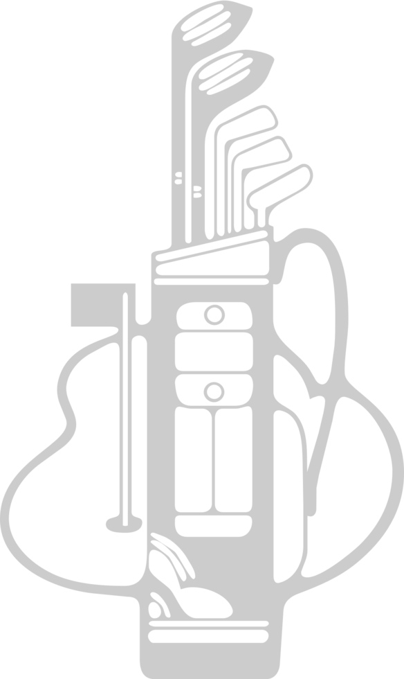 Golf bag vector