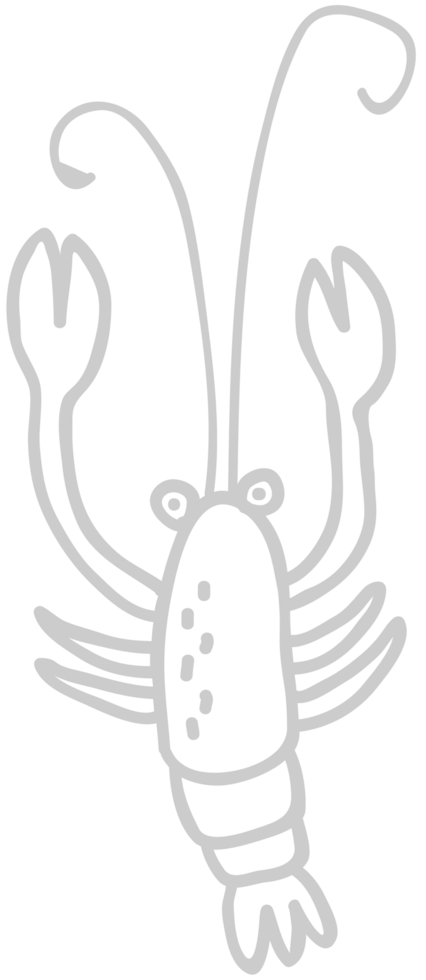 Lobster outline vector