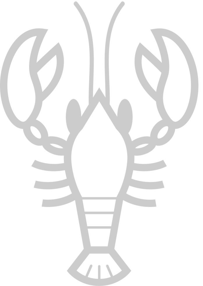 Lobster outline vector