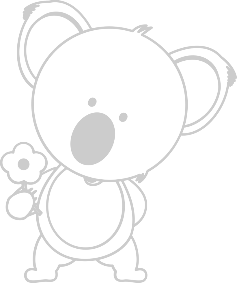 Koala outline body vector