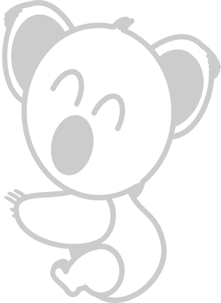 Koala outline hug vector