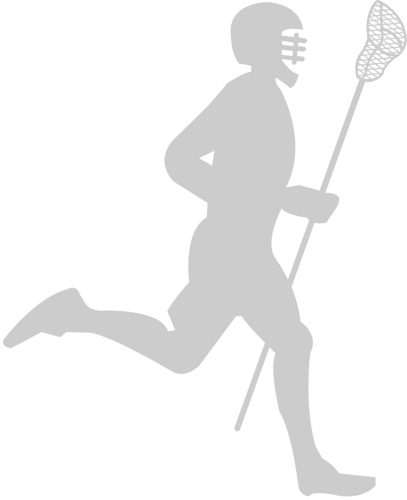 Lacrosse player running vector
