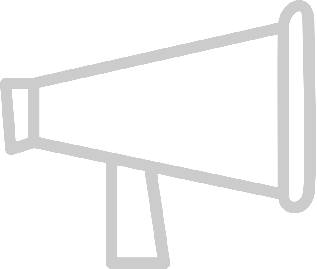 Megaphone outline hand drawn vector