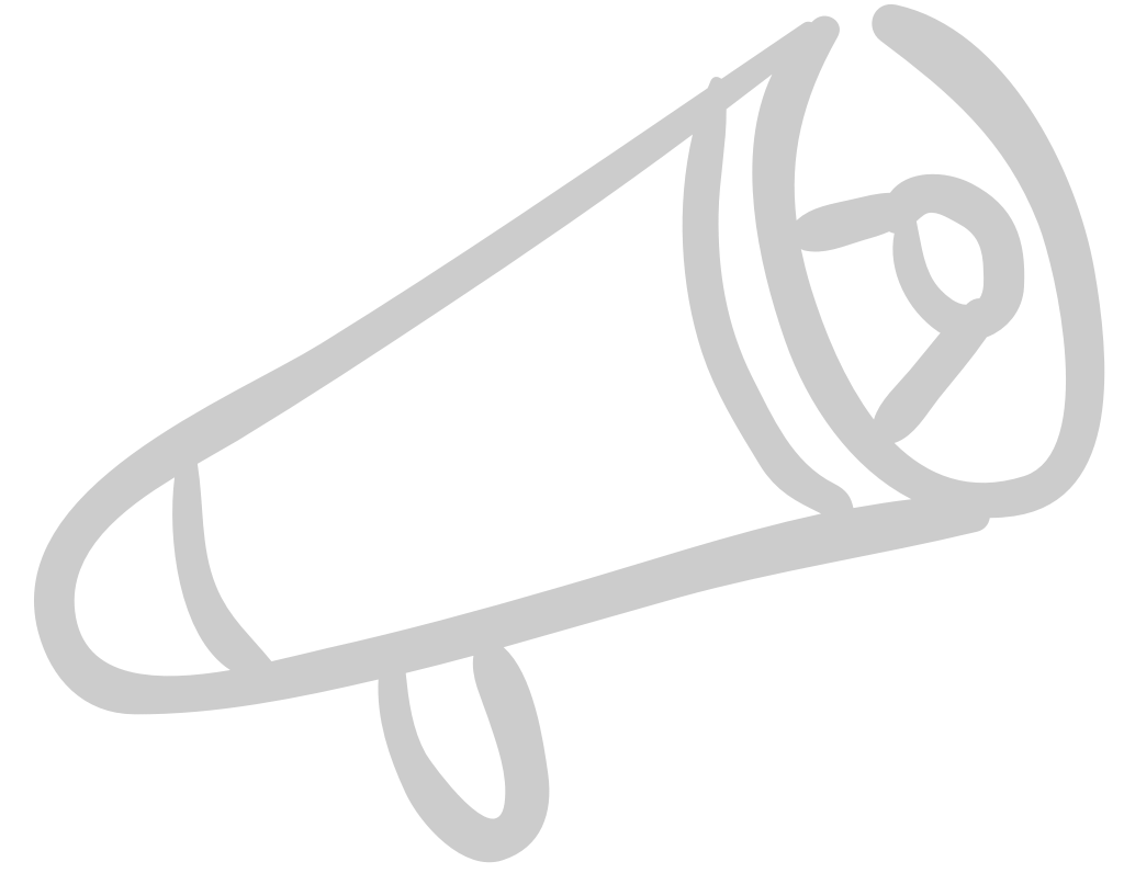 Megaphone outline hand drawn vector