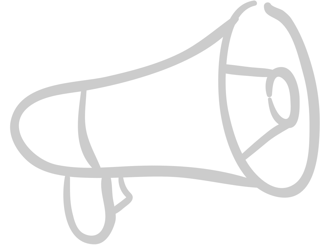 Megaphone outline hand drawn vector