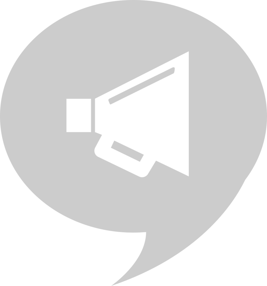 Megaphone speech bubble vector