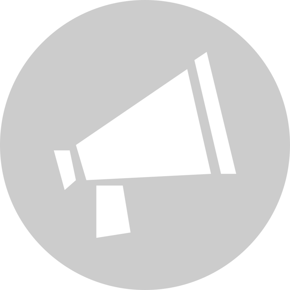 Megaphone circle vector