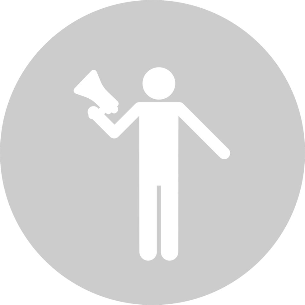 Men holding megaphone vector